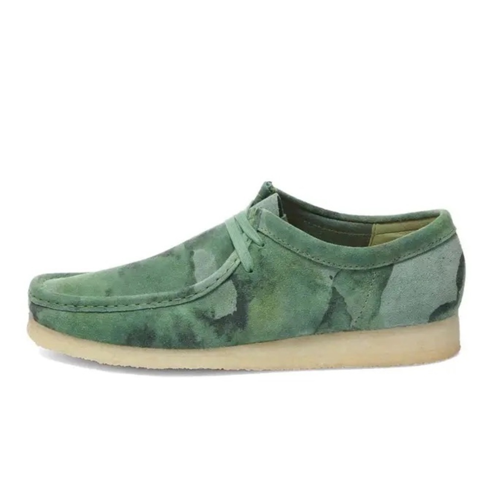 Clark Original Walabee Green Camo Suede Size 7.5